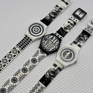 Swatch Watch Lot of 3-SUOZ124/SUOZ125/SUOZ126-WORDS/REFLECTING TIME/HYPNOTIC EYE